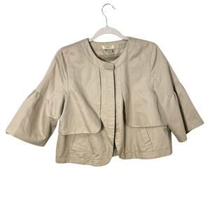 Vertigo Paris Swing Ruffle Sleeve One-Button Blazer